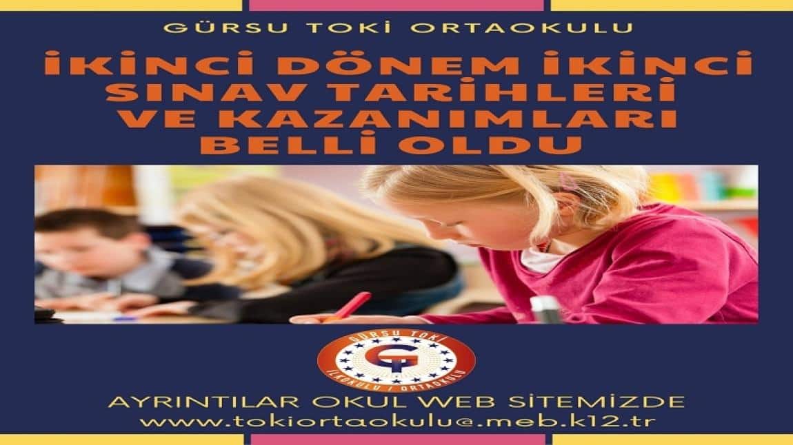 2.DÖNEM 2. SINAV TARİHLERİ VE KAZANIMLARI BELLİ OLDU